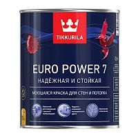 Tikkurila Euro Power 7 / Тиккурила Евро 7 краска матовая моющаяся (база А-белая, светлые тона)