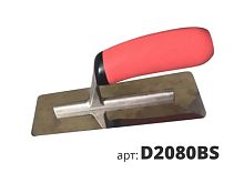 STMDECOR кельма венецианская прорезиненная ручка, края сточены,ТРАПЕЦИЯ D2080BS