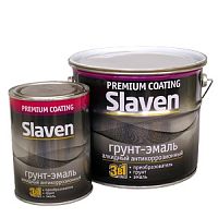Грунт-эмаль Slaven быстросохнущая антикоррозионная зеленая