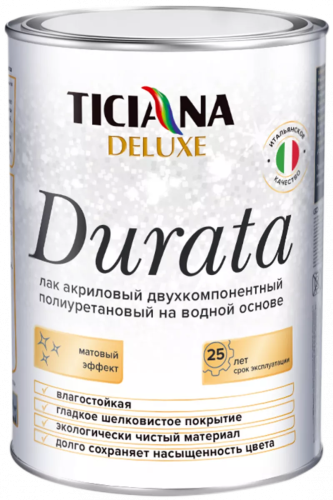TICIANA DELUXE Durata / Тициана Делюкс Дюрата - Лак двухкомпонентный полиуретановый с отвердителем TICIANA DELUXE Durata / Тициана Делюкс Дюрата - Лак двухкомпонентный полиуретановый с отвердителем